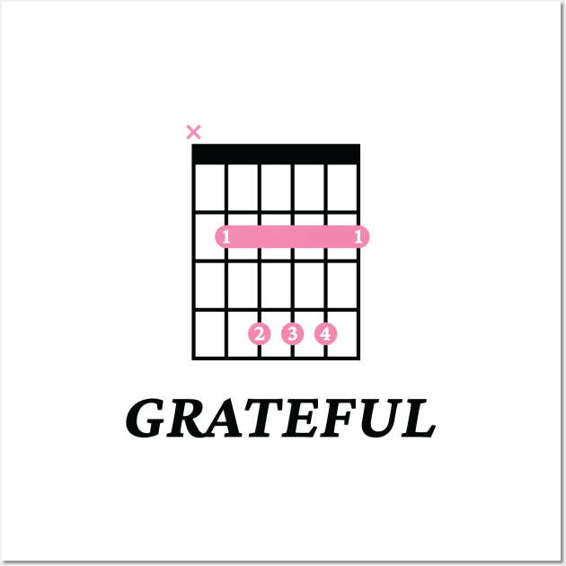 B Grateful B Guitar Chord Tab Light Theme Wall Art by nightsworthy